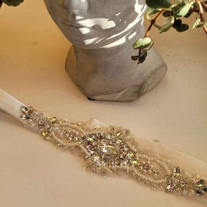 Stella York Bridal Belt / Sash – Ivory, Size 6